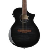 Ibanez AEWC400 Acoustic-Electric Guitar - Transparent Black Sunburst High Gloss