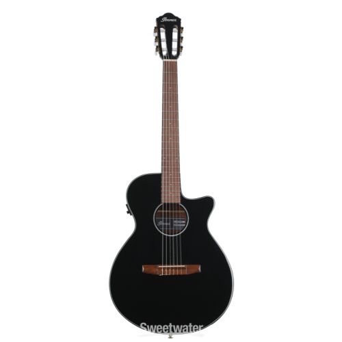  Ibanez AEG50N Acoustic-Electric Guitar Essentials Bundle - Black High Gloss