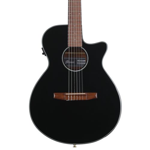  Ibanez AEG50N Acoustic-Electric Guitar Essentials Bundle - Black High Gloss