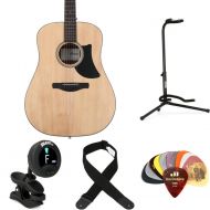 Ibanez AAD50 Advanced Acoustic Guitar Essentials Bundle - Natural