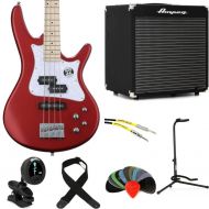 Ibanez Mezzo SRMD200 Bass Guitar and Ampeg RB-108 Amp Bundle - Candy Apple Matte