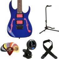 Ibanez Paul Gilbert Signature PGMM11 Electric Guitar Essentials Bundle - Jewel Blue