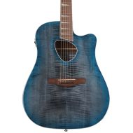 Ibanez Altstar ALT30FM Acoustic-electric Guitar - Blue Doom Burst High Gloss