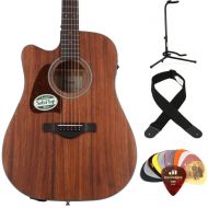 Ibanez AW54LCE Acoustic-Electric Guitar Essentials Bundle - Open Pore Natural