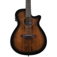 Ibanez AEG5012 12-string Acoustic-electric Guitar - Dark Violin Sunburst