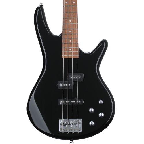  Ibanez Gio GSR200BK Bass Guitar and Ampeg Rocket Amp Essentials Bundle - Black