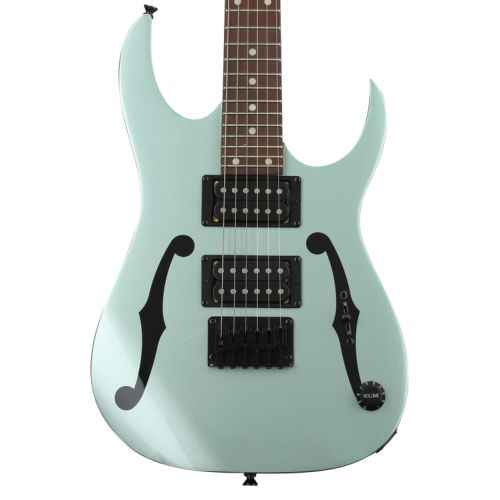  Ibanez Paul Gilbert Signature Mikro PGMM21 Electric Guitar and Orange Crush 20 Amp Essentials Bundle - Metallic Light Green