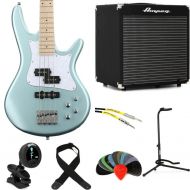 Ibanez Mezzo SRMD200 Bass Guitar and Ampeg RB-108 Amp Bundle - Sea Foam Pearl Green