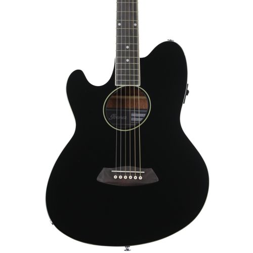  Ibanez Talman TCY10LEBK Left-handed Acoustic-electric Guitar Essentials Bundle - Black