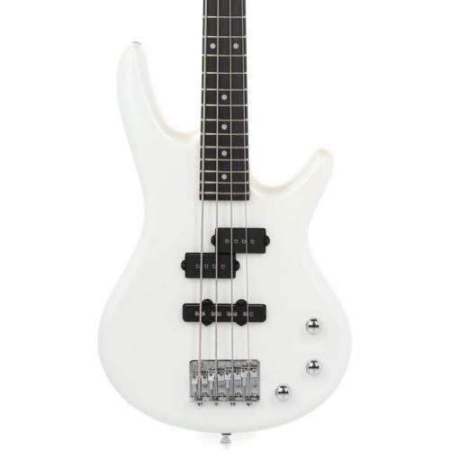  Ibanez miKro GSRM20 Bass Guitar and Ampeg Rocket Amp Essentials Bundle - Pearl White