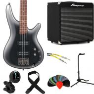 Ibanez Standard SR300E 4-string Bass Guitar and Ampeg RB-108 - Midnight Gray Burst