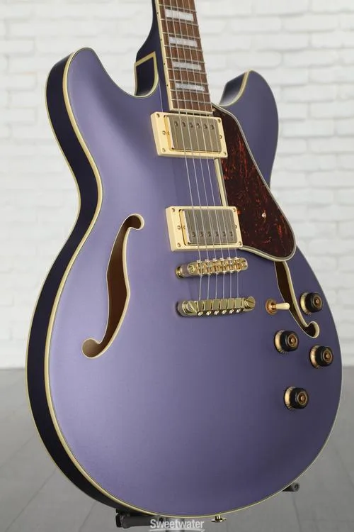  Ibanez Artcore AS73G Semi-hollow Electric Guitar - Metallic Purple Flat