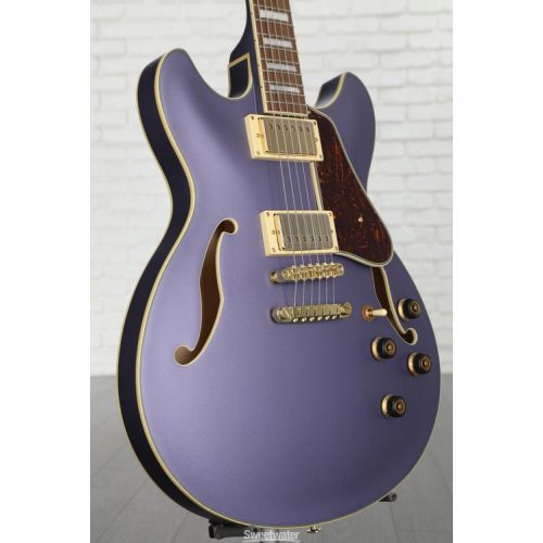  Ibanez Artcore AS73G Semi-hollow Electric Guitar - Metallic Purple Flat