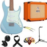 Ibanez AZES31 Electric Guitar and Orange Crush 20 Amp Bundle - Purist Blue