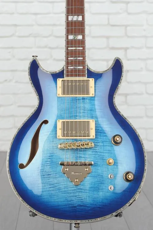 Ibanez AR520HFM Hollowbody Electric Guitar - Light Blue Burst