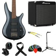 Ibanez Standard SR300E Bass Guitar and Ampeg RB-108 Amp Bundle - Iron Pewter