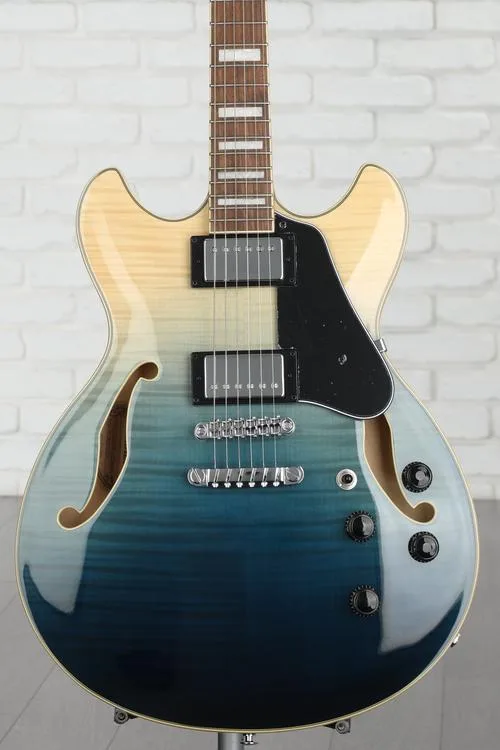 Ibanez Artcore AS73FM Semi-Hollow Electric Guitar - Transparent Indigo Fade