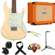 Ibanez AZES Electric Guitar and Orange Crush 20 Amp Bundle - Ivory