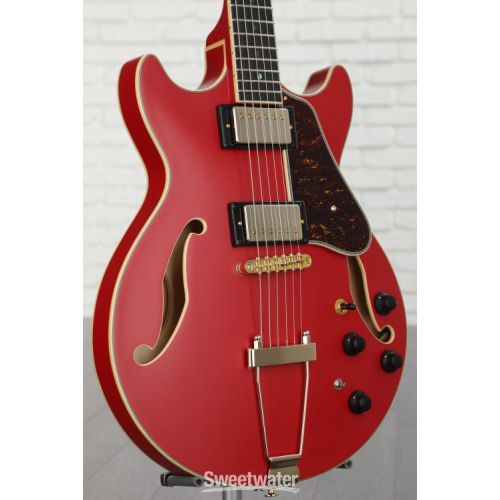  Ibanez Artcore Expressionist AMH90 Hollowbody Electric Guitar - Cherry Red Flat