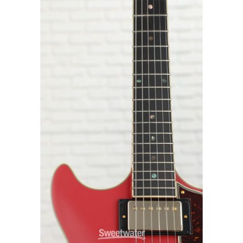  Ibanez Artcore Expressionist AMH90 Hollowbody Electric Guitar - Cherry Red Flat