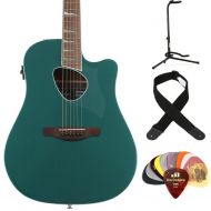 Ibanez Altstar ALT30 Acoustic-Electric Guitar Essentials Bundle - Jungle Green Metallic