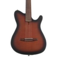 Ibanez FRH10NBSF Thinline Nylon Acoustic-electric Guitar - Brown Sunburst