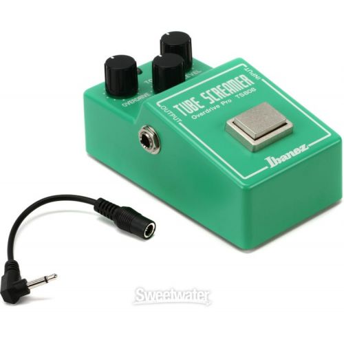  Ibanez TS808 Original Tube Screamer Overdrive Pedal with Patch Cables