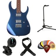 Ibanez GIO GRG121SP Electric Guitar Essentials Bundle - Blue Metal Chameleon