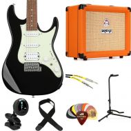 Ibanez AZES Electric Guitar and Orange Crush 20RT Amp Bundle - Black