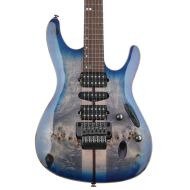 Ibanez Premium S1070PBZ Electric Guitar - Cerulean Blue Burst