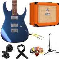 Ibanez GIO GRG121SP Electric Guitar and Orange Crush 20 Amp Bundle - Blue Metal Chameleon