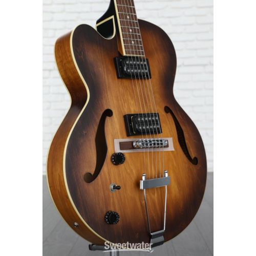  Ibanez Artcore AF55, Left-handed Hollowbody Electric Guitar - Tobacco Fade