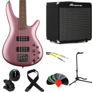 Ibanez Standard SR300E Bass Guitar and Ampeg RB-108 Amp Bundle - Pink Gold Metallic