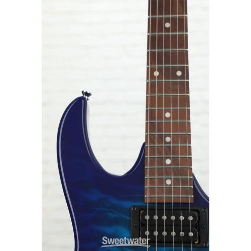  Ibanez Gio GRX70QA Electric Guitar - Transparent Blue Burst