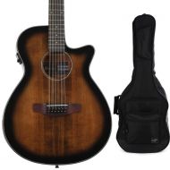 Ibanez AEG5012 12-string Acoustic-electric Guitar with Gig Bag - Dark Violin Sunburst