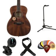 Ibanez Artwood AC340 Left-Handed Acoustic Guitar Essentials Bundle - Open Pore Natural