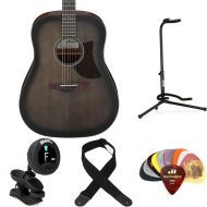 Ibanez AAD50TCB Advanced Acoustic Guitar Essentials Bundle - Transparent Charcoal Burst