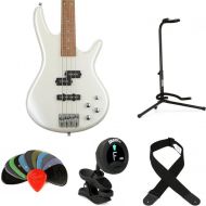 Ibanez Gio GSR200PW Bass Guitar Essentials Bundle - Pearl White