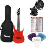 Ibanez URGT100SUR RG Electric Tenor Ukulele Essentials Bundle - Sun Red