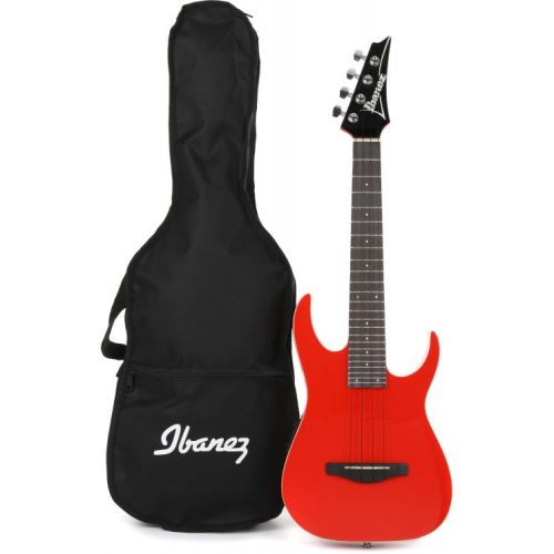  Ibanez URGT100SUR RG Electric Tenor Ukulele Essentials Bundle - Sun Red