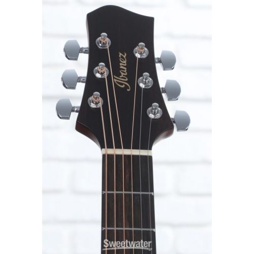  Ibanez Jon Gomm Signature JGM10 Acoustic-electric Guitar - Black Satin Top, Natural High-gloss Back and Sides