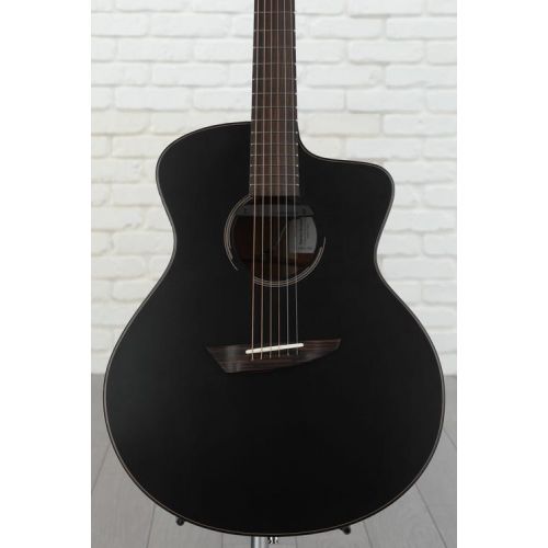  Ibanez Jon Gomm Signature JGM10 Acoustic-electric Guitar - Black Satin Top, Natural High-gloss Back and Sides