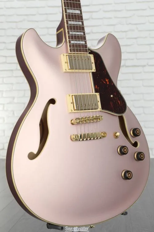  Ibanez Artcore AS73G Semi-Hollow Electric Guitar - Rose Gold Metallic Flat