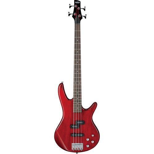  Ibanez GSR200 GIO 4-String Bass Starter Kit (Transparent Red)