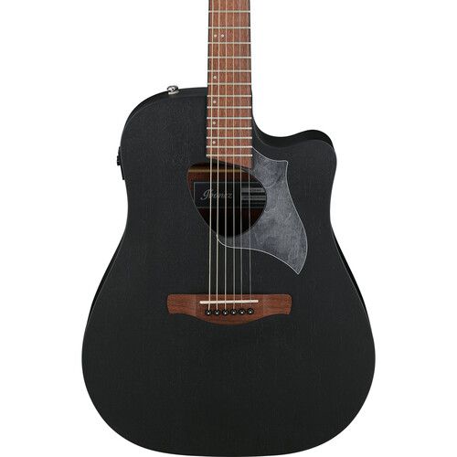  Ibanez Altstar ALT20 Dreadnought Acoustic/Electric Guitar (Weathered Black Open Pore)