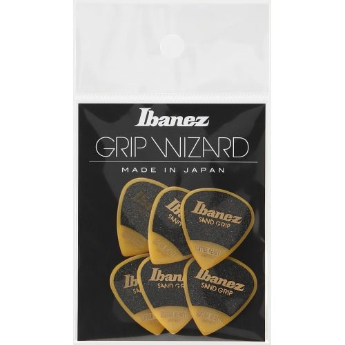  [아마존베스트]Ibanez ppa16hsgye Wizard Series Sand Grip Plectrums 6 1.0 mm Yellow, yellow