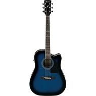 [아마존베스트]IBANEZ PF15ECE TBS TRANS BLUE SUNBURST Acoustic electric guitars Steel acoustic-electrics