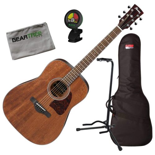  Ibanez AW54OPN AW Artwood Open Pore Natural Acoustic Guitar wBag, Tuner, Stand,