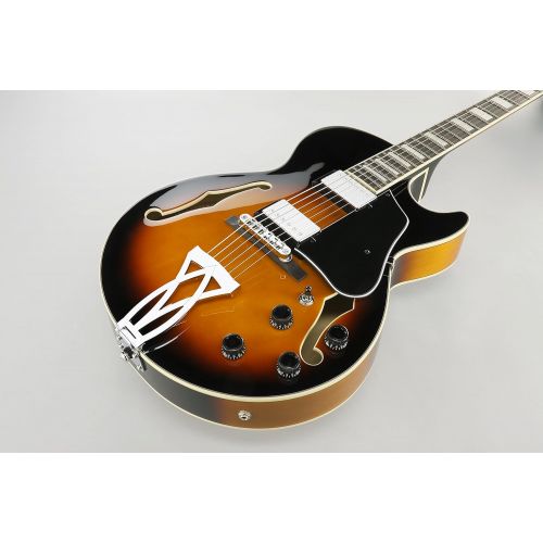  Ibanez AG75BS Artcore Hollowbody Electric Guitar, Brown Sunburst Finish