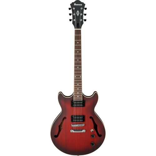  Ibanez Artcore 6 String Semi-Hollow-Body Electric Guitar, Right, Sunburst Red Flat, Full (AM53SRF)